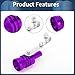 INFINAUTO Turbo Sound Muffler Pipe Whistle, Rear Tailpipe XL Car Motorcycle Roar Maker Aluminum Purple, 1 Set