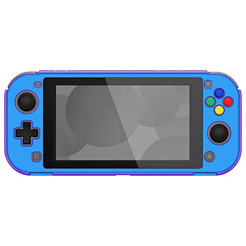 eXtremeRate PlayVital Glossy Chameleon Purple Blue Protective Case for Nintendo Switch Lite, Hard Cover Protector for Nintendo Switch Lite - 1 x Black Border Tempered Glass Screen Protector Included - Image 4