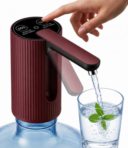 Image of Rechargeable Automatic Water Dispenser Pump for 20 Litre can Bottle with 3 Timer Modes, Type-c Charging, Folding Hose and BPA Free Electric Water Pump for Home & Office