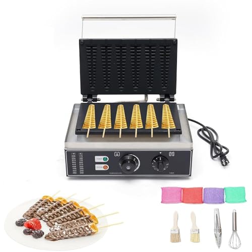 Image of LARIDEN Commercial Waffle Stick Maker, Non-Stick Waffle Maker, Restaurant Flip Waffle Stick Maker Makes Individual Waffles TimeTemperature Controls for Restaurant Snack Bar Home Use