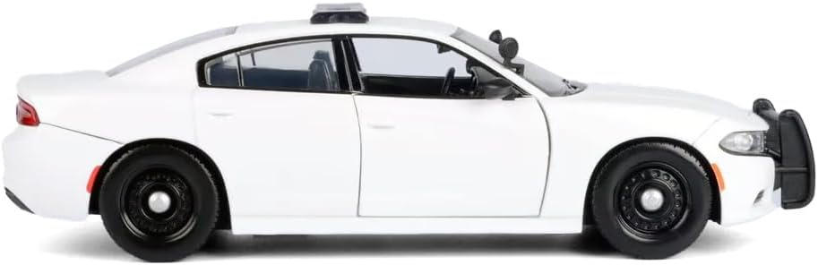 2023 Charger Muscle Car Pursuit Police, Unmarked White - 76996WT - 1/24 Scale Diecast Model Car
