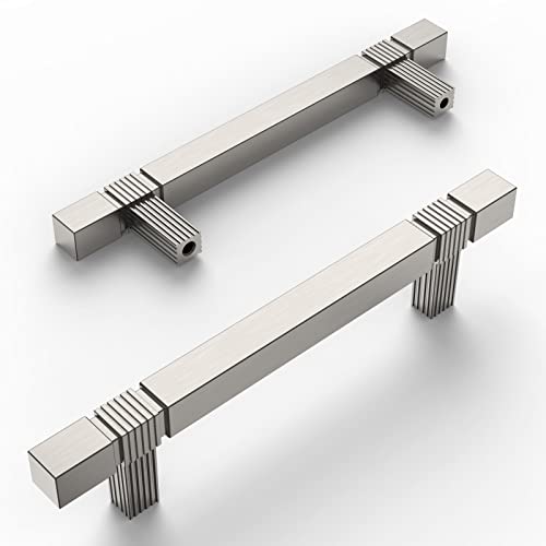 Amerdeco 10 Pack Brushed Satin Nickel Kitchen Cabinet Pulls 3-3/4 Inch Hole Centers Cabinet Hardware Kitchen Handles For Cabinets Cupboard Handles Drawer Pulls T Bar Zh0021 #TOP21