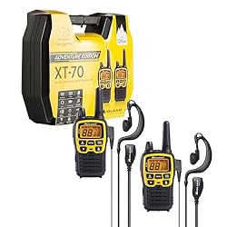 Midland - Walkie Talkie Profesional Largo Alcance ...: COMUNICACIÓN PROFESIONAL HASTA 12 KM: Midland XT70 Adventure garantiza comunicaciones profesionales de hasta 12 km con 69 canales LPD y 24 PMR446 (8 + 16 preprogramados) sin licencia. Con 38 tonos CTCSS y 83 códigos DCS, ofrece flexibilidad y segurid...