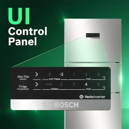 Image of Bosch 302L, 3 Star, MaxFlex Convert Frost Free Triple Door Refrigerator | 8-in-1 Convertible Storage Modes | 57L Extra Convertible Zone | Cool Extend up to 18 hours (CMC33S23VI, 2026 Model,Fine Steel)