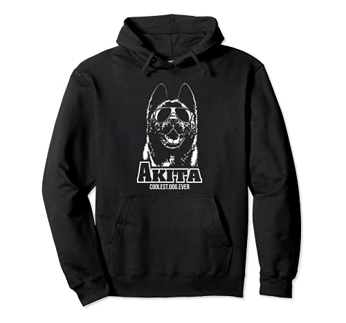 Funny Proud Akita coolest dog ever dog saying Pullover Hoodie, Black