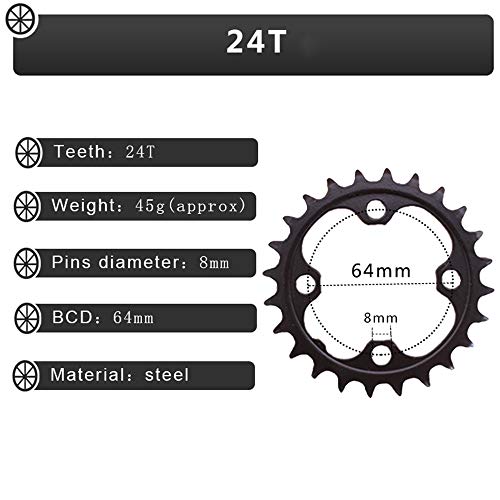 Fmfxtr ?Us Stock 3X10S 104/64Bcd 24/32/42T Triple Speed Mtb Aluminum Alloy Square Crankset, Mountain Bike 170Mm Crank Set 104Bcd Chainring Fit 10S Kmc Chains Shimano, Fsa Gaint (Chainring(Only)) #TOP5