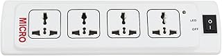 Micro 4 Socket Power Strip with LED Indicator and 1.8 Meter Cord | Universal Extension Board with On/Off Switch for Home, Price In India