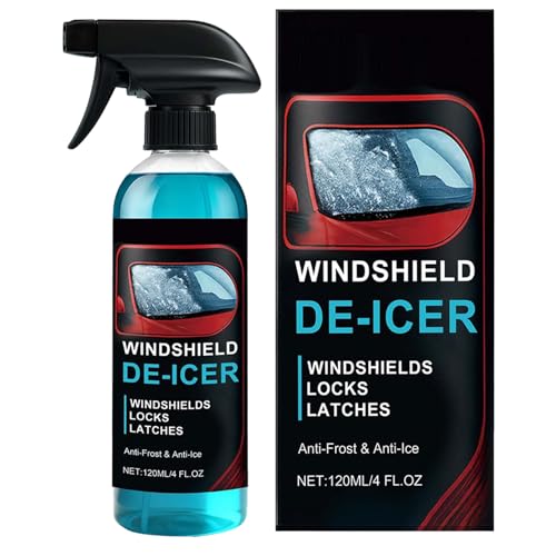 Ice Spray for Car, Winter Glass Protection Liquid, Car Snow Deicing Spray for Window, for Truck Sedan RV Morning Routine Windscreen Rearview Mirror Side Glass Door Locks