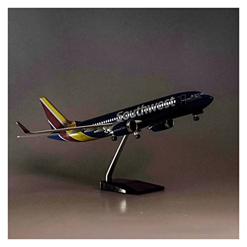 Avión B737-700 a escala 1:85 de resina fundida con sistema de iluminación premium 6