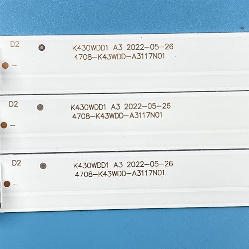 LED-bakgrundsbelysning för 43" TV - 8 lysdioder, 3 delar