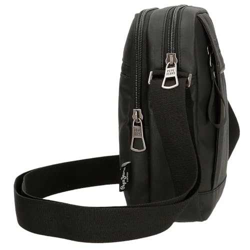 Pepe Jeans Dortmund Umhängetasche, grau, 17 x 22 x 7,5 cm, Baumwolle, Polyester und PU. 2,81 l von Joumma Bags, grau, Talla única, Umhängetasche