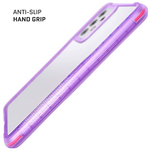Image of Ghostek COVERT Purple Bumper A53 5G Case Clear Protective Phone Cover Screen and Camera Lens Protection Thin Lightweight Design Designed for 2022 Samsung Galaxy A53 5G (6.5in) (Purple-Limited Edition)