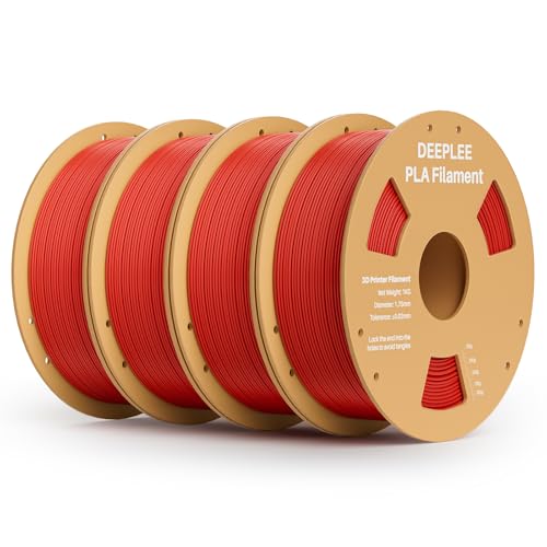 Image of PLA 1.75mm 3D Printer Filament, Dimensional Accuracy + /- 0.02mm, Neatly Wound, No Clogging, Vacuum Package, Fits for Most FDM 3D Printers, Cardboard Spool 4kg Red