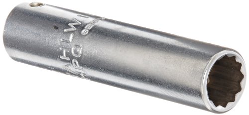 Image of Stahlwille 01640020 5 /16 inch Extra Deep Socket #40aDL, 12 Points, 1 /4 Inch Drive, High-Performance Steel, Chrome Plated with Anti-Slip Drive, Made in Germany