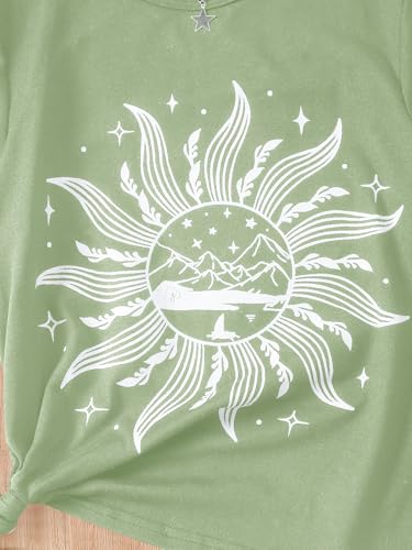 SOLY HUX Graphic Tees for Girl Floral Print Short Sleeve Round Neck T Shirts Tops4