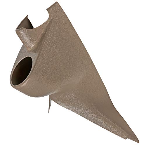 GlowShift Tan Single Pillar Gauge Pod Compatible with Ford Super Duty F-250 F-350 Power Stroke 2003-2007 - Grab Handle Cutout - Factory Color Matched - Mounts (1) 2-1/16
