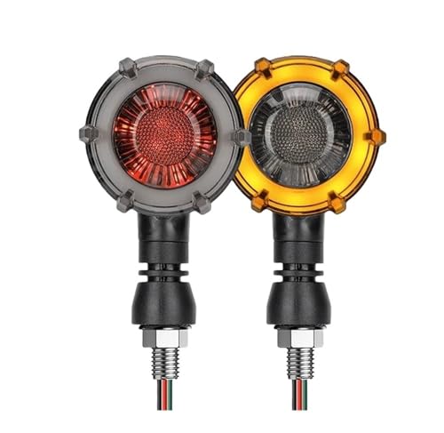 Clignotants LED pour moto bicolores au design rotatif rétro élégant