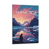 Traditionelles Poster Antarktis, Reiseposter, Antarktis, 