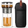 Amazon.com | ZENS Modern Glass Tea Infuser Teapot, Smart One Touch Tea ...