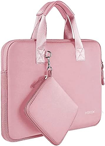 Laptop Sleeve Elastic Neoprene Case Compatible with 13-14 inch MacBook Air/Pro M1 M2, XPS 13, Surface Laptop 13.5", Water Repellent Notebooks Hand Bag with Handle and Small Case,P02K01