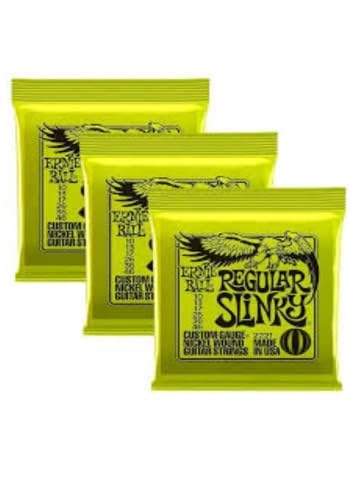 Ernie Ball 2221 Nickel Regular Slinky Electric Guitar Strings 3 Pack thumb #1