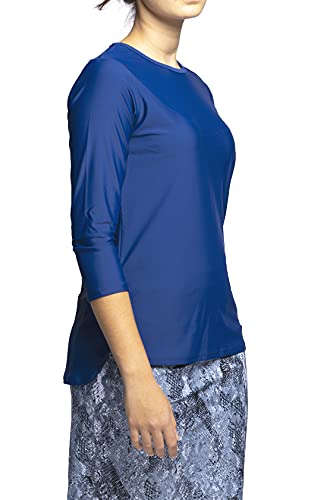 Woman Tznius Rash Guard 3/4 Sleeve Athletic for Swim, Tennis, Beach, Sports, UPF 50+ Sun Protection2