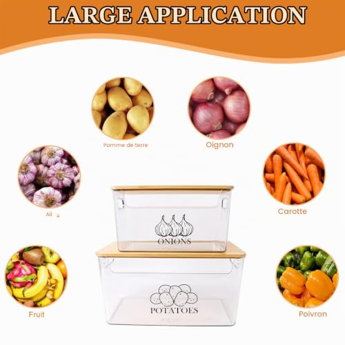 ZoeQide Boite Pomme de Terre 2 PCS, Rangement Cuisine Acrylique Transparent – vue 3