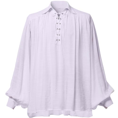 Chemise de pirate médiévale coupe oversize et fluide pour tenue Renaissance mixte