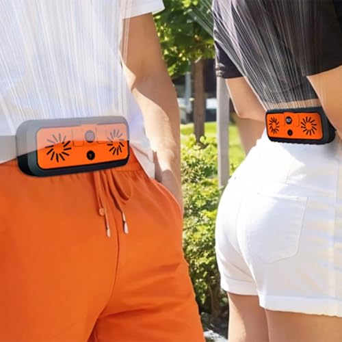 Ventilador de cintura recargable de 4 velocidades para trabajar sin calor 7