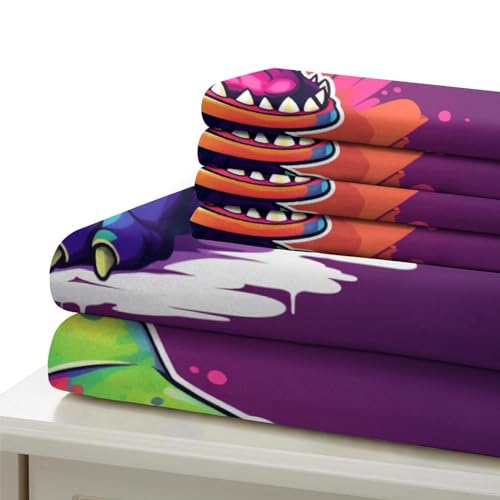 Housse de couette dinosaure 3 pièces parure de lit microfifre douce pour ado et enfant - 6