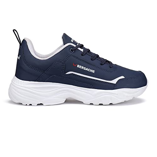 Image of BERSACHE Premium Sports,Gym, Trending, Stylish Running Shoes for Men (Blue)
