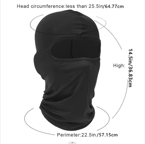Image of 3 Hole Full Face Mask, Women Men Thin Balaclava Face Mask for Motorcycle Bike Hunting Cycling Cap Ski