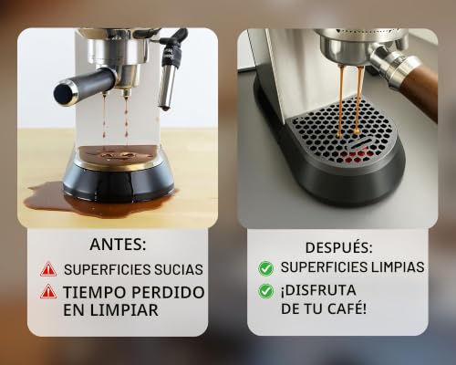 Miniatura 2 de Ricreo Bandeja De Goteo Compatible Con Delonghi Dedica Style Ec685 Bandeja Antigoteo Diseño De Panal Para Máquina Portafiltro Compatible Con De Longhi Dedica Mejora La Limpieza