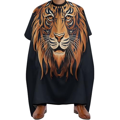 Capa para corte de cabello con logo tigre, ajuste cuello miniatura 1
