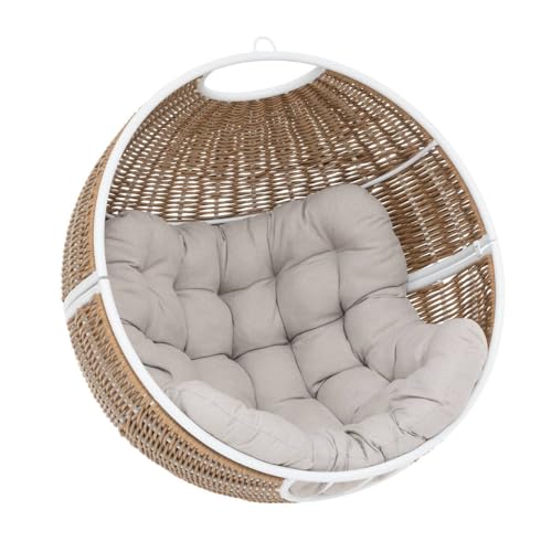 Hespéride - Loveuse Orbiana - Fauteuil Suspendu - Taupe et Blanc - Jardin, Terrasse - Confortable...