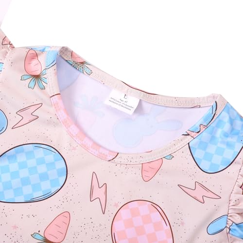 Toddler Girl Bunny Leopard Pattern Dress Flutter Sleeve Princess Party Summer Clothes 3-4T2