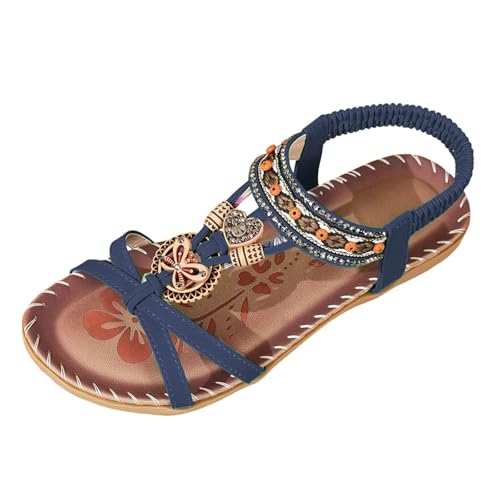 Sandales bohème pour femme avec strass brillants et finitions premium confort