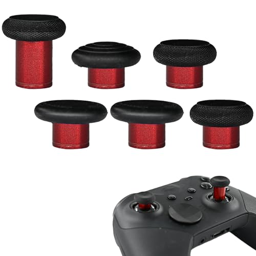 Image of 6 in 1 Swap Magnetic Thumbsticks Set for Xbox Elite Series 2 Controller,Joysticks Replacement Accessories for Xbox Controller Elite Series 2 /Elite Series 2 Core Controller(Red)