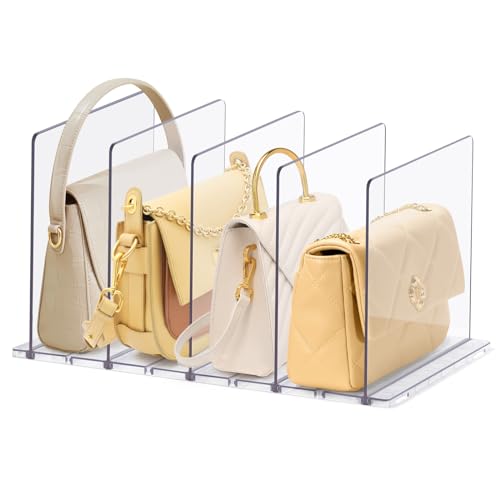 DoubleCare 5 Pièces Organiseurs de Vêtements Réglables, Separateur Etagere Multifonction, Idéal Pour Les Porte-monnaie, Les Cuisines, Les Bibliothèques,...