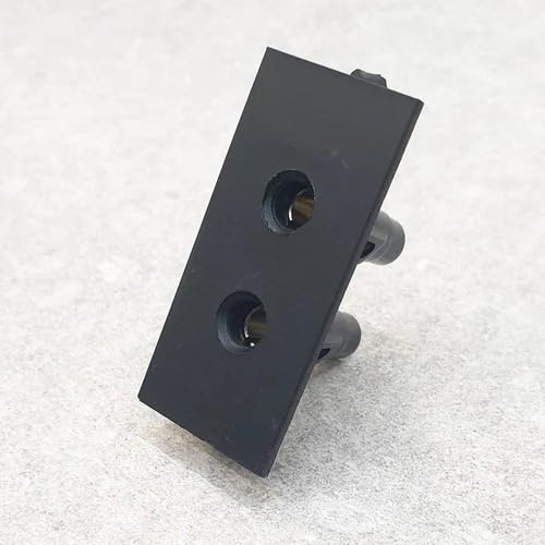 SEER 2 Pin Socket modular 6A 240V AC Electrical Switch Socket, Electrical Accessories for Home and Offices black PACK 5 1