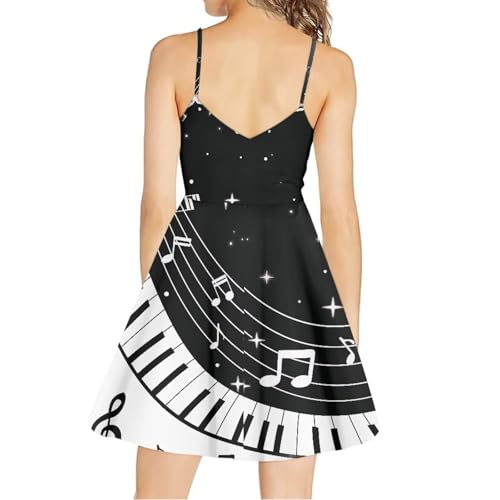 Image of Cozeyat Women Girls Summer Sleeveless Dress Casual Swing Beach Cover Up Knee Length Dresses,Large Size XS-4XL