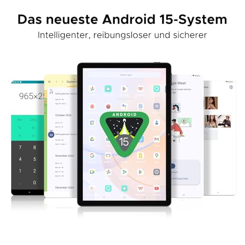 DOOGEE U11 Neueste Android 16 Tablet 11 Zoll 16GB+128GB (2TB TF) Widevine L1 Gaming Tablets, 8580mAh, Octa-Core, 2.4G+5G WiFi, 13MP+5MP, Tablet mit Tastatur, Maus, Stift, Hülle und Schutzfolie