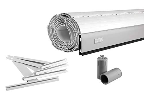 Preisvergleich Produktbild Schellenberg Rolladen Maßanfertigung, PVC Rolladenpanzer, Auswählbar: Breite 50-200 cm, Höhe 100-230 cm, System Maxi, Farben Weiß, Grau