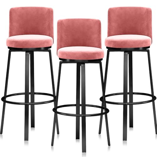 ���_���ȉ�]�o�[�X�c�[�� 1/2/3/4 �̃Z�b�g�A�z����̃_�C�j���O�`�F�A�A�����r�t���A�J�E���^�[�����̃X�c�[���A�L�b�`���A���r���O���[���A�A�p�[�g�p(3 PCS Pink 75cm,Black Leg)