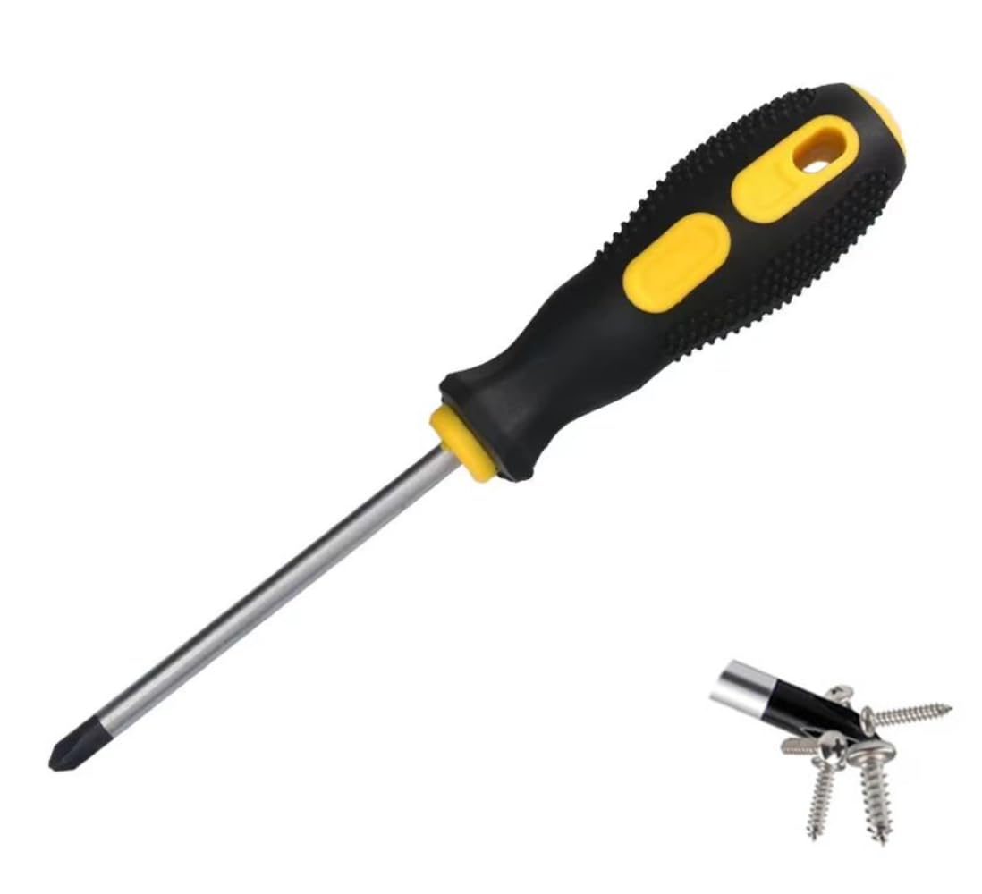 1Pcs 3Inch Magnetic Tip Cross Head Screwdriver,5mm Phillips Screwdriver,(M5x75mm)