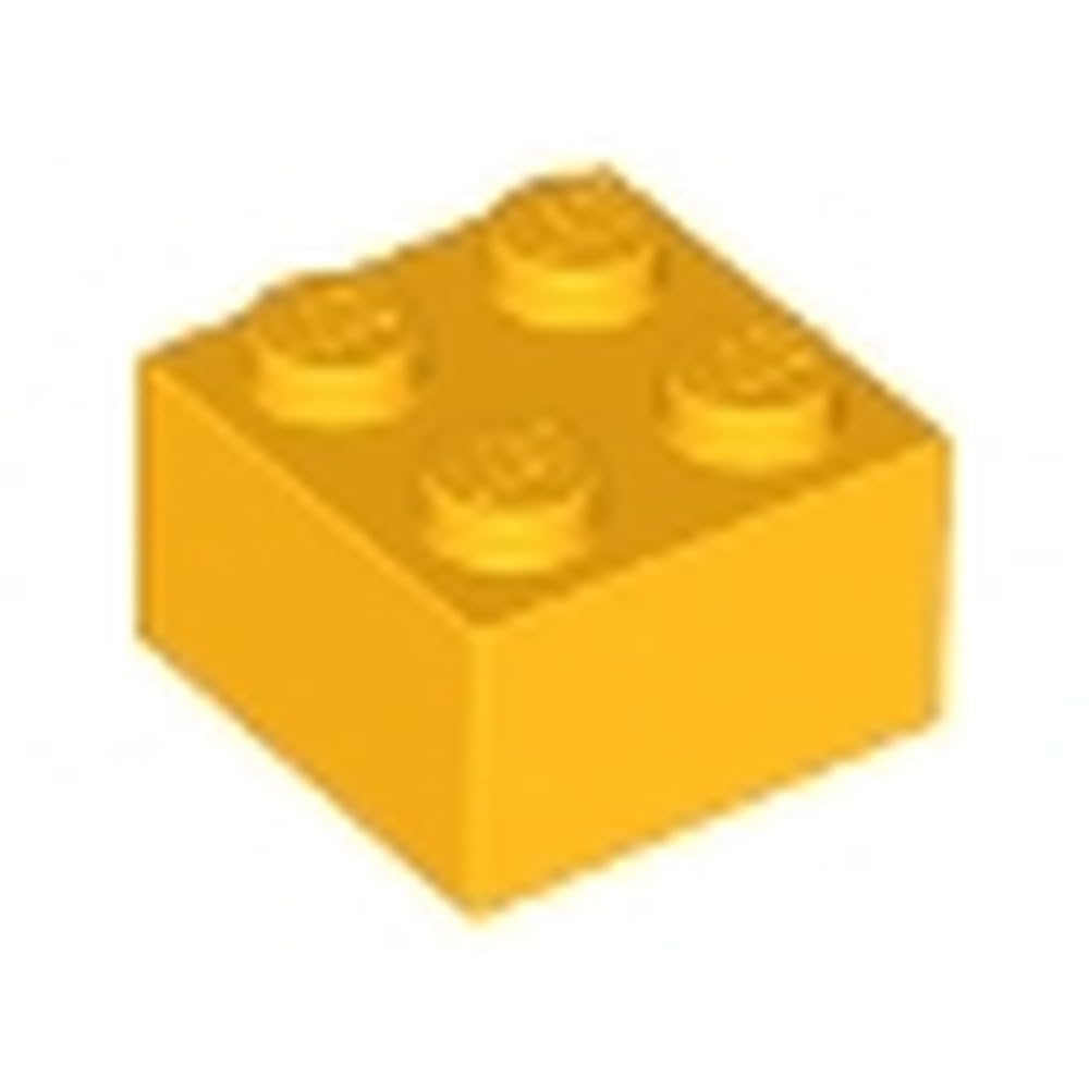 LEGO Brick 2 x 2, Part 3003, Multiple Colours Available (Bright Light Orange, 10, count)