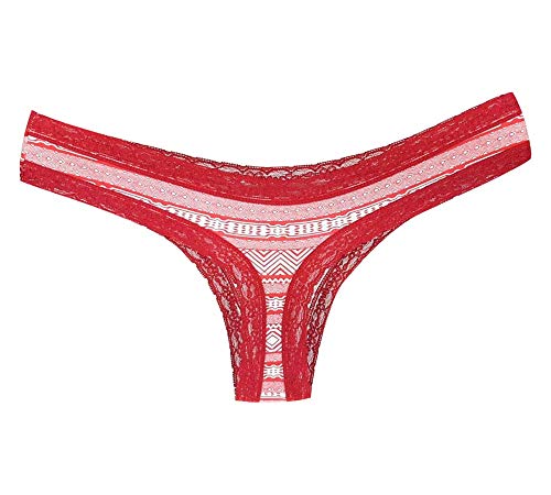 Kit 12 Calcinhas Fio Dental Algodão Estampadas Renda Absoluta Ousadia (P)