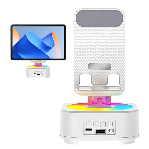 Support téléphone portable haut-parleur sans fil antidérapant avec éclairage pour la maison