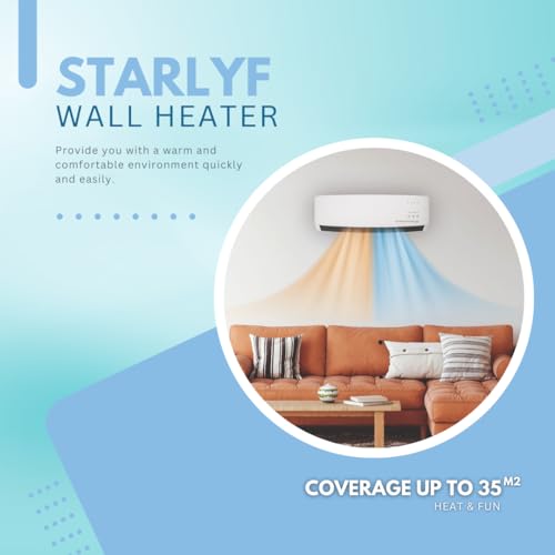 STARLYF Tragbares Heizgerät, Keramik-Heizung für das Badezimmer, Heizung für das Schlafzimmer, Heiztimer, Fernbedienung, maximale Energieeffizienz, Option für Sommerventilator