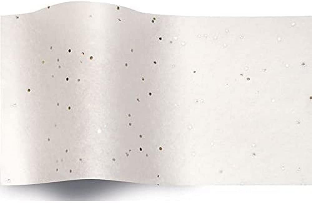 SatinWrap Luxury Tissue Wrapping Paper White Diamond Gemstone Sparkle 5 sheets